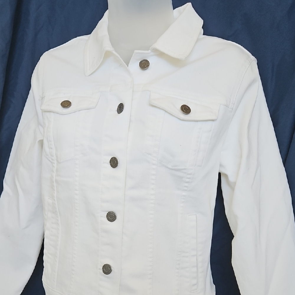 Banana Republic Classic White Denim Jacket